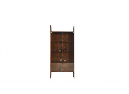 Display luxury cabinet wood style brown glass new cabinets glass cabinet