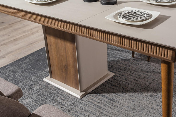 Modern dining room set consists of dining table and 4 chairs novelty 5 pieces.