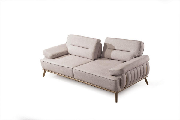 Luxurious 3-seater sofa white color modern furniture in living room novelty