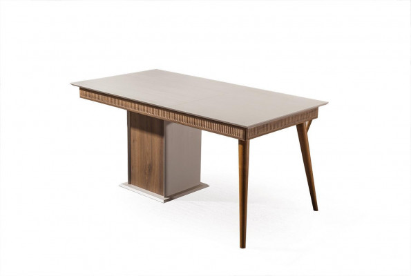 Stylish dining table for dining room, light color, exclusive furniture, novelty.