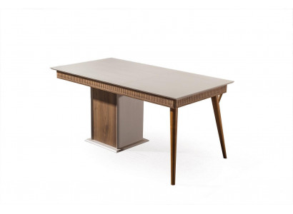 Stylish dining table for dining room, light color, exclusive furniture, novelty.