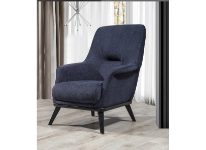 Stylish armchair blue color modern furniture in living room luxury textile new