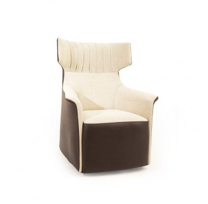 Modern design armchair living room furniture, brown color, luxury, new.