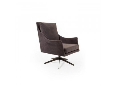 Stylish functional armchair with a swivel seat shell and metal frame