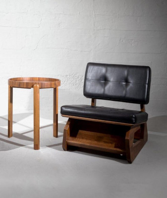 Modern wooden design armchair living room furniture black color luxury style