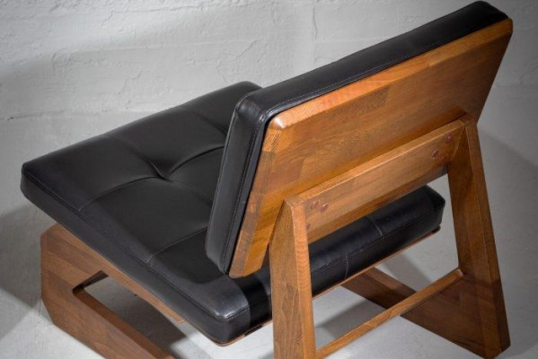 Modern wooden design armchair living room furniture black color luxury style