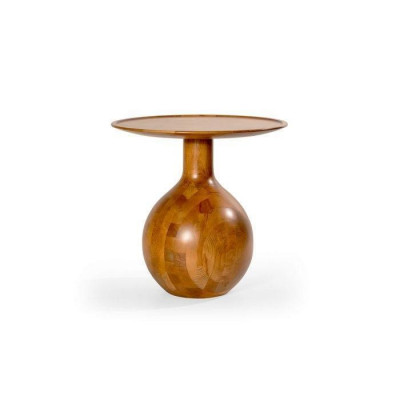 Elegant side table made of solid wood for stylish accents in the living room.
