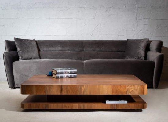 Industrial Design: Braun coffee table with wooden top for the living room
