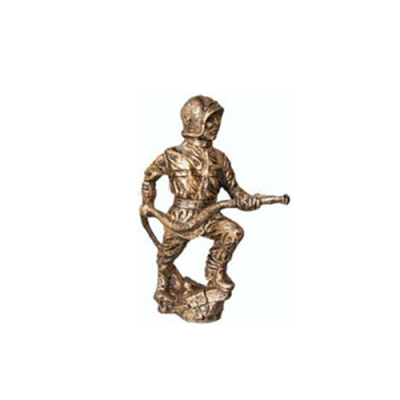 Sculpture Firefighter Fire Antique-Style Figure Modern Art Extinguishing 25 cm