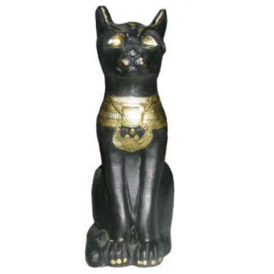 Figure Egyptian Cat Bastet Statue Decoration Plastic 18cm Egypt