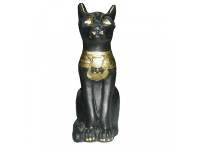 Figure Egyptian Cat Bastet Statue Decoration Plastic 18cm Egypt