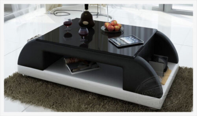 Modern couch upholstery leather table living room side glass tables