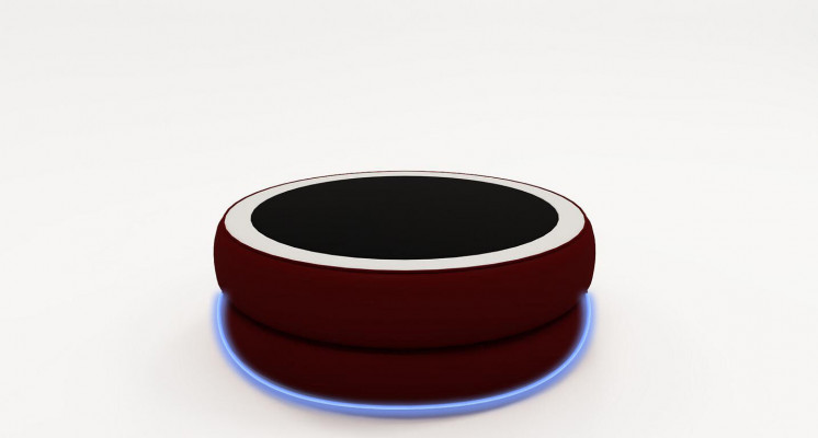 Round Round Living Room Glass Table Cushion Side Modern Leather Coffee Table