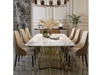 Luxury tables dining room table metal dining table modern furniture gold stainless steel