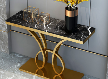 Modern Console Table Designer Gold Handmade Stainless Steel 120x40cm
