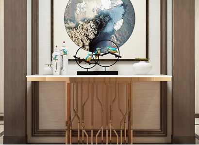 Modern luxury console table console tables wood gold side table