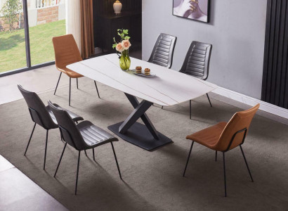 Luxury dining tables, metal dining table, modern furniture, new stainless steel