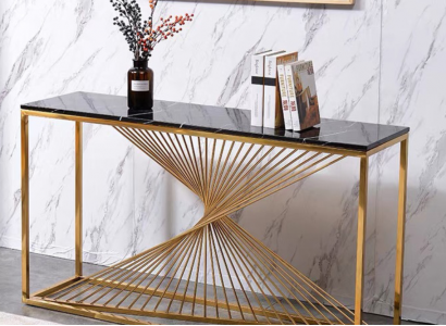 Designer luxury console table console tables wood metal design gold