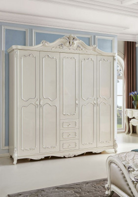Classic Baroque Antique Style Wardrobe Solid Wood Cabinets New