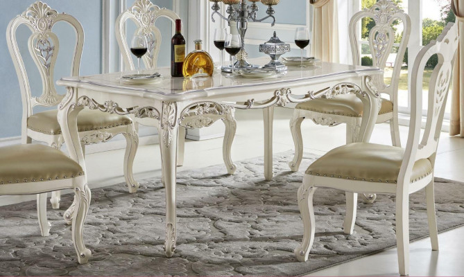 Baroque Classical Dining Room Set Chairs Dining Group 6x Armchair Solid Wood