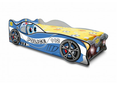 Race car bed, bedroom child beds, children's furniture wood + mattress