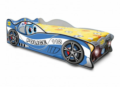 Race car bed, bedroom child beds, children's furniture wood + mattress