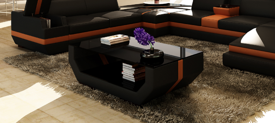 Luxury coffee tables Polser leather designer living room side table table