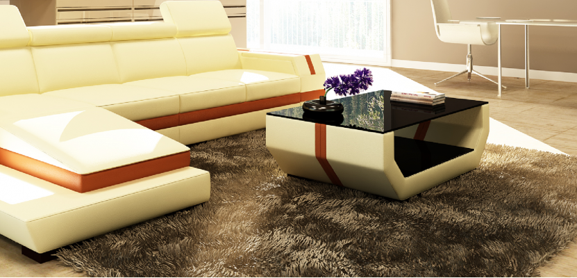 Luxury coffee tables Polser leather designer living room side table table