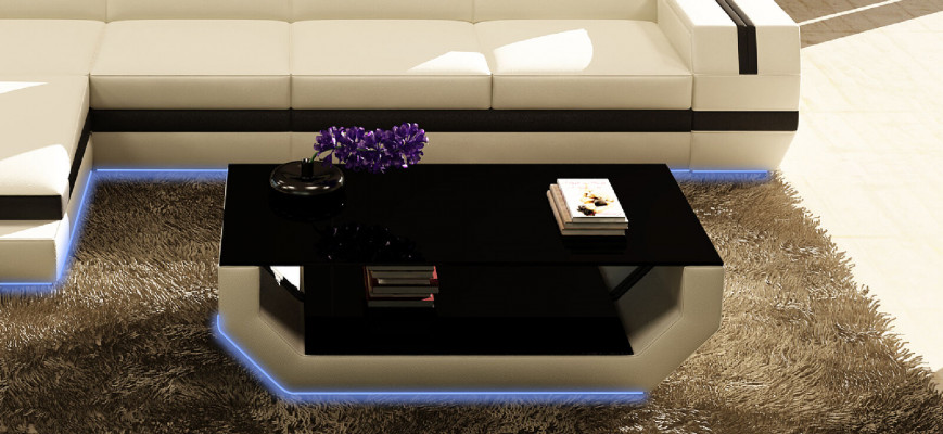 Luxury coffee tables Polser leather designer living room side table table