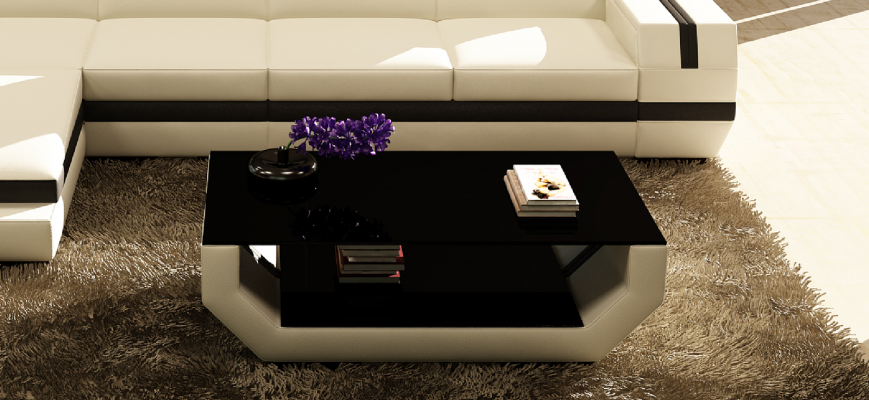 Luxury coffee tables Polser leather designer living room side table table