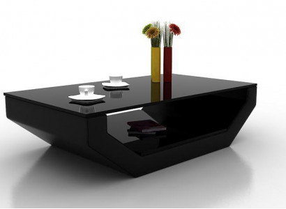 Design Space Luxury Leather Glass Table Living Room Sofa Table Side Tables