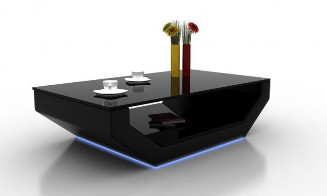 Design Space Luxury Leather Glass Table Living Room Sofa Table Side Tables