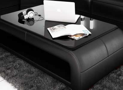 Coffee table design table living room glass leather decorative couch side sofa