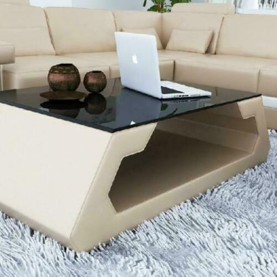 Coffee table design living room glass leather couch sofa table side coffee