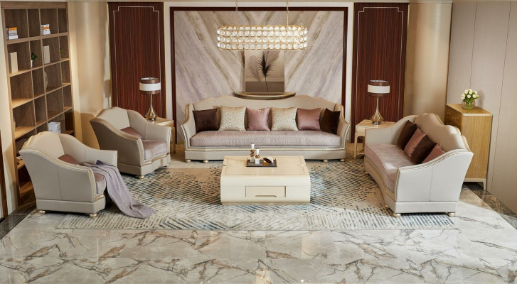 Luxury living room furniture design upholstered sofa set couch solid wood