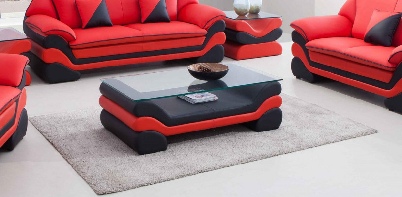 Classic luxury designer coffee table sofa living room table leather