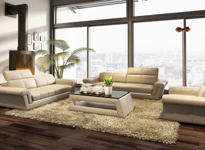 Designer sofa set upholstered leather sofa couch set combination 3+2+1
