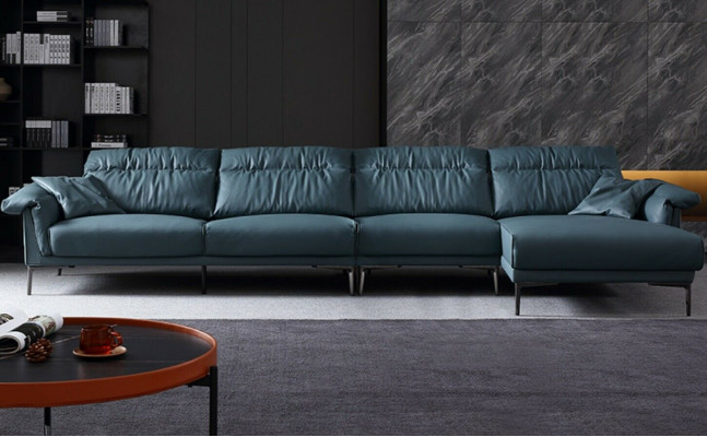 Living room L-shaped modern elegant living area design sofa couch upholstery