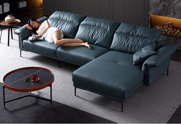 Living room L-shaped modern elegant living area design sofa couch upholstery