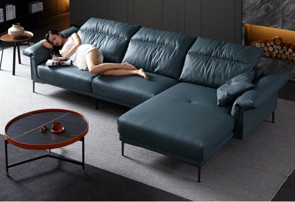 Living room L-shaped modern elegant living area design sofa couch upholstery