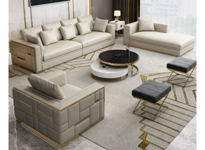Design luxury sofa set leather sofa upholstered couch design furniture set