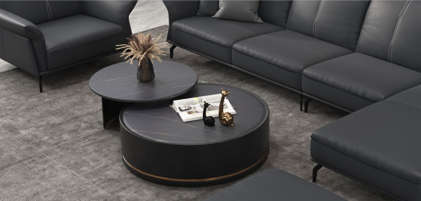Sofa corner sofa L-shaped armchair coffee table stool corner sofa 3-piece modern