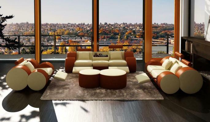 Modern living room couch seat cushion set sofas 3+2+1 design