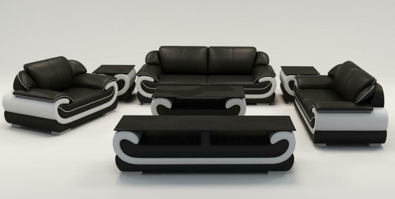 Sofa set classic upholstery seat leather suite complete set 3+2+1 seater