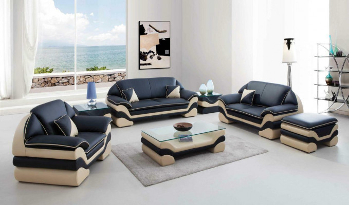 Classic Couch Upholstery Sofa Set 3+2+1 Complete Set Leather Sofas