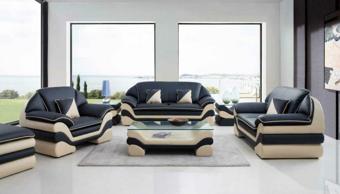 Classic Couch Upholstery Sofa Set 3+2+1 Complete Set Leather Sofas
