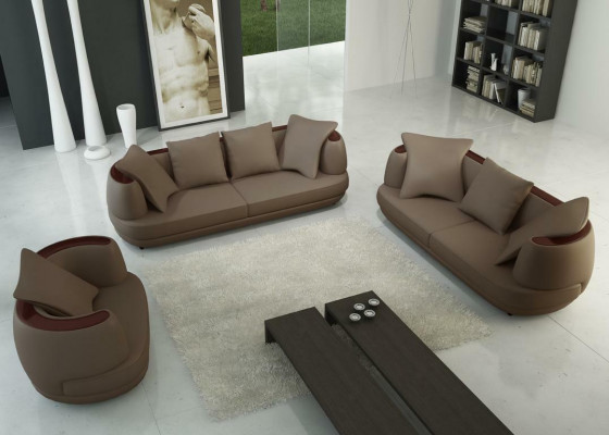 Luxury Design Sofa Set Classic Leather Couch Upholstery Seating Set Sofa