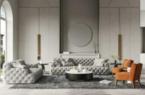 Chesterfield Leather Sofa Three-Seater Relax Seat Design Couch Lounge Sofas 234 cm