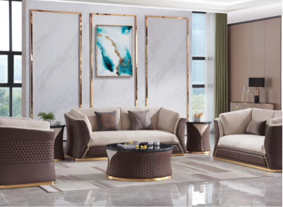 Sofa set 3+2+1 seater leather sofa couch decor living room suite