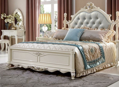 Classic bedroom set bed beds furniture solid wood 2x nightstand 3-piece set